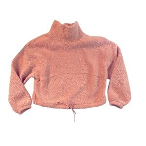 Women’s Rose Pink Sherpa Pullover Sweater Size XS